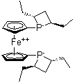 (+)-1,1'-Bis((2R,4R)-2,4-diethylphosphetano)ferrocene molecular structure (CAS 268220-91-3)