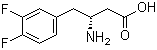 结构式 CAS# 269396-58-9, (R)-3-氨基-4-(3,4-二氟苯基)丁酸