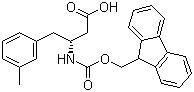 结构式 CAS# 269398-84-7, (R)-N-芴甲氧羰基-3-氨基-4-(3-甲基苯基)丁酸