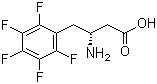 结构式 CAS# 269398-92-7, (R)-3-氨基-4-(五氟苯基)丁酸