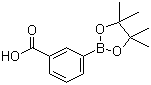 结构式 CAS# 269409-73-6, 3-羧基苯硼酸频那醇酯; 3-(4,4,5,5-四甲基-1,3,2-二氧杂环戊硼烷-2-基)苯甲酸