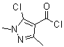 5-氯-1,3-二甲基吡唑-4-甲酰氯分子结构 (CAS 27006-83-3)