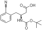 Boc-(S)-3-Amino-4-(2-cyanophenyl)butyric aci molecular structure (CAS 270065-83-3)