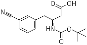 Boc-(S)-3-Amino-4-(3-cyanophenyl)butyric acid molecular structure (CAS 270065-86-6)