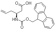 structure of CAS# 270263-04-2, (3S)-3-[[(9H-Fluoren-9-ylmethoxy)carbonyl]amino]-5-hexenoic acid