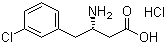 结构式 CAS# 270596-38-8, (S)-3-氨基-4-(3-氯苯基)丁酸盐酸盐