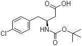 structure of CAS# 270596-42-4, Boc-(S)-3-Amino-4-(4-chlorophenyl)butyric acid;(S)-N-(tert-Butoxycarbonyl)-3-amino-4-(4-chlorophenyl)butyric acid