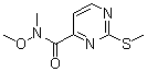 structure of CAS# 271247-59-7, N-Methoxy-N-methyl-2-(methylthio)pyrimidine-4-carboxamide