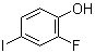structure of CAS# 2713-28-2, 2-Fluoro-4-iodophenol;4-Iodo-2-fluorophenol; o-Fluoro-p-iodophenol