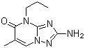 structure of CAS# 27277-00-5, 2-Amino-6-methyl-4-propyl-[1,2,4]triazolo[1,5-a]pyrimidin-5-one