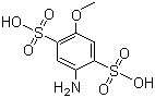 structure of CAS# 27327-48-6, 4-Methoxyaniline-2,5-disulfonic acid;2-Amino-5-methoxy-1,4-benzenedisulfonic acid