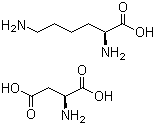 结构式 CAS# 27348-32-9, L-赖氨酸-L-天冬氨酸盐