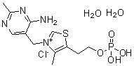 3-[(4-Amino-2-methyl-5-pyrimidinyl)methyl]-4-methyl-5-[2-(phosphonooxy)ethyl]-thiazolium chloride dihydrate molecular structure (CAS 273724-21-3)