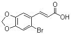 3-(6-Bromobenzo-1,3-dioxol-5-yl)propenoic acid molecular structure (CAS 27452-00-2)