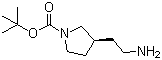 (3S)-3-(2-氨基乙基)-1-吡咯烷羧酸叔丁酯分子结构 (CAS 274692-08-9)