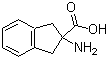 2-Amino-2,3-dihydro-1H-indene-2-carboxylic acid molecular structure (CAS 27473-62-7)
