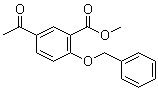 structure of CAS# 27475-09-8, Methyl 5-acetyl-2-(phenylmethoxy)benzoate;2-Benzyloxy-5-acetylbenzoic Acid Methyl Ester; Methyl 2-(benzyloxy)-5-acetylbenzoate