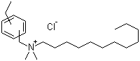 Dodecyl(ethylbenzyl)dimethylammonium chloride molecular structure (CAS 27479-28-3)