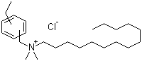 Tetradecyldimethyl(ethylbenzyl)ammonium chloride molecular structure (CAS 27479-29-4)