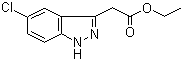 structure of CAS# 27512-72-7, Ethychlozate;Ethyl 5-chloro-1H-indazole-3-acetate; Figaron; IZAA