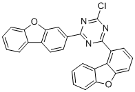 2-Chloro-4-dibenzofuran-1-yl-6-dibenzofuran-3-yl-1,3,5-triazine molecular structure (CAS 2761478-88-8)