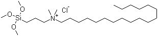 Dimethyloctadecyl[3-(trimethoxysilyl)propyl]ammonium chloride molecular structure (CAS 27668-52-6)