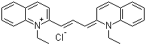 structure of CAS# 2768-90-3, Pinacyanol chloride;1,1'-Diethyl-2,2'-carbocyanine chloride