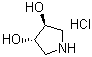 structure of CAS# 276862-76-1, (3S,4S)-Pyrrolidine-3,4-diol hydrochloride;(3S,4S)-3,4-Dihydroxypyrrolidine hydrochloride