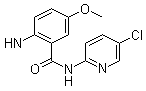 结构式 CAS# 280773-17-3, 2-氨基-N-(5-氯-2-吡啶基)-5-甲氧基苯甲酰胺