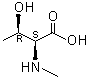 结构式 CAS# 2812-28-4, N-甲基-L-苏氨酸