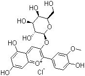 Peonidin 3-O-galactoside chloride molecular structure (CAS 28148-89-2)