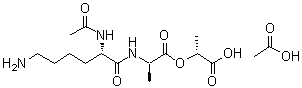 (2R)-N2-Acetyl-L-lysyl-D-alanyl-2-hydroxypropanoic acid monoacetate (salt) molecular structure (CAS 282729-62-8)