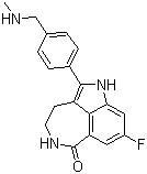 8-Fluoro-1,3,4,5-tetrahydro-2-[4-[(methylamino)methyl]phenyl]-6H-pyrrolo[4,3,2-ef][2]benzazepin-6-one molecular structure (CAS 283173-50-2)