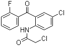 结构式 CAS# 2836-40-0, 2-氯-N-[4-氯-2-(2-氟苯甲酰)苯基]乙酰胺