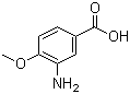 3-氨基-4-甲氧基苯甲酸分子结构 (CAS 2840-26-8)