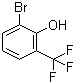 2-溴-6-(三氟甲基)苯酚分子结构 (CAS 2844-05-5)