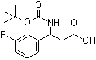 3-N-Boc-amino-3-(3-fluorophenyl)propionic acid molecular structure (CAS 284493-59-0)