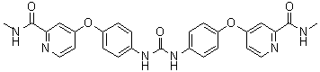 N,N'-Bis[4-[2-(N-methylcarbamoyl)-4-pyridyloxy]phenyl]urea molecular structure (CAS 284670-98-0)