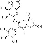 Delphinidin 3-D-galactoside chloride molecular structure (CAS 28500-00-7)
