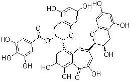 茶黄素 3'-没食子酸酯分子结构 (CAS 28543-07-9)