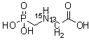 N-(Phosphonomethyl)glycine-2-<sup>13</sup>C-<sup>15</sup>N molecular structure (CAS 285978-24-7)