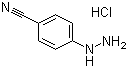 结构式 CAS# 2863-98-1, 4-氰基苯肼盐酸盐