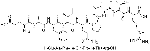 L-alpha-Glutamyl-L-alanyl-L-phenylalanyl-L-isoleucyl-L-glutaminyl-L-prolyl-L-isoleucyl-L-threonyl-L-arginine molecular structure (CAS 286369-68-4)
