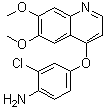 structure of CAS# 286371-44-6, 2-Chloro-4-[(6,7-dimethoxy-4-quinolyl)oxy]aniline;2-Chloro-4-[(6,7-dimethoxy-4-quinolinyl)oxy]benzenamine