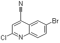 6-溴-2-氯-4-喹啉甲腈分子结构 (CAS 286430-90-8)