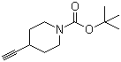 1-Boc-4-乙炔基哌啶分子结构 (CAS 287192-97-6)