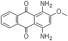 结构式 CAS# 2872-48-2, 分散红 11; 溶剂紫 26; 1,4-二氨基-2-甲氧基-9,10-蒽醌