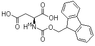 N-[(9H-Fluoren-9-ylmethoxy)carbonyl]-L-aspartic-<sup>15</sup>N acid molecular structure (CAS 287484-33-7)