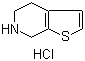 structure of CAS# 28783-38-2, 4,5,6,7-Tetrahydrothieno[2,3-c]pyridine hydrochloride