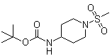 structure of CAS# 287953-38-2, [1-(Methylsulfonyl)piperidin-4-yl]carbamic acid tert-butyl ester